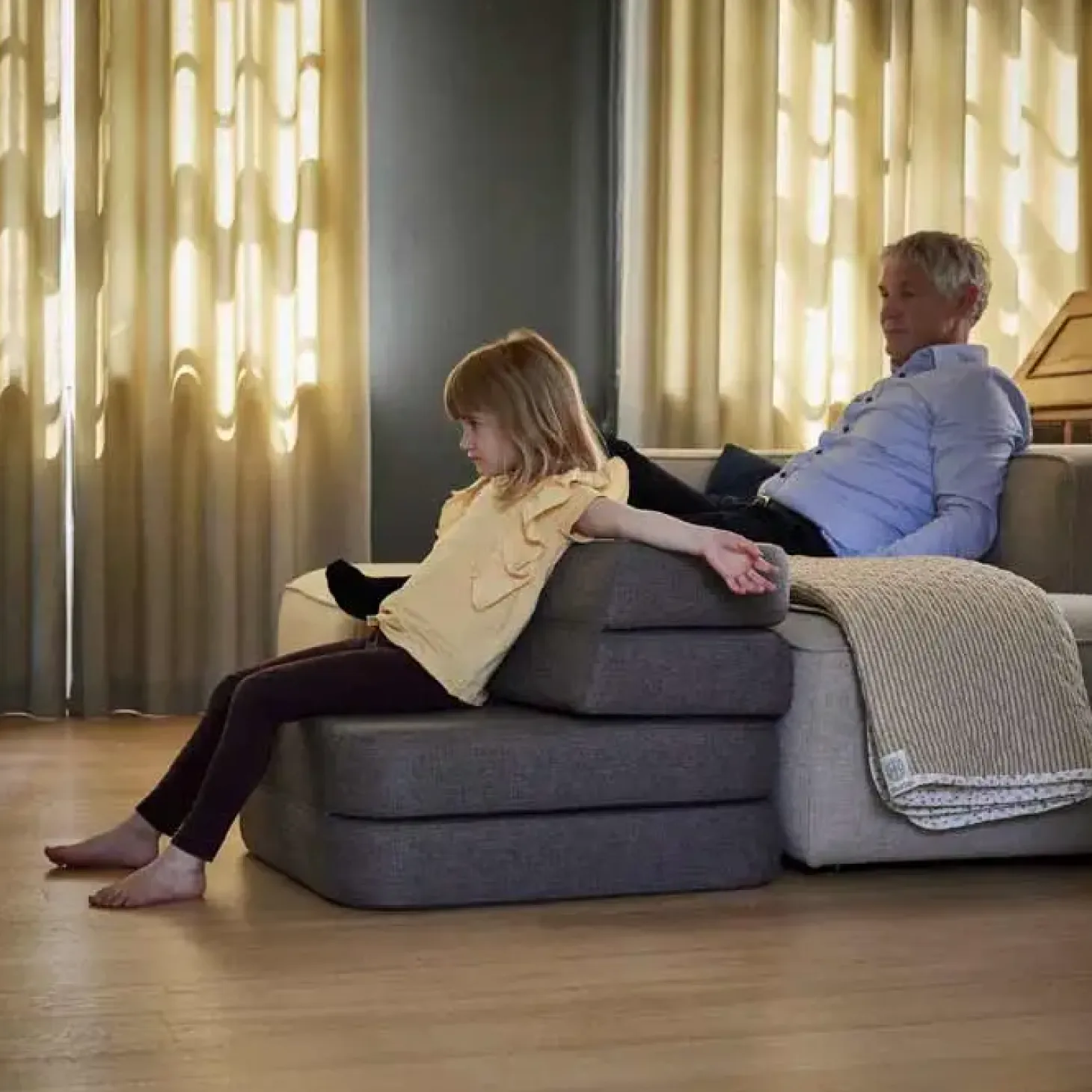 by KlipKlap - Sofa - KK 3 Fold Sofa Single Soft - Brun m. sandfarvet knap