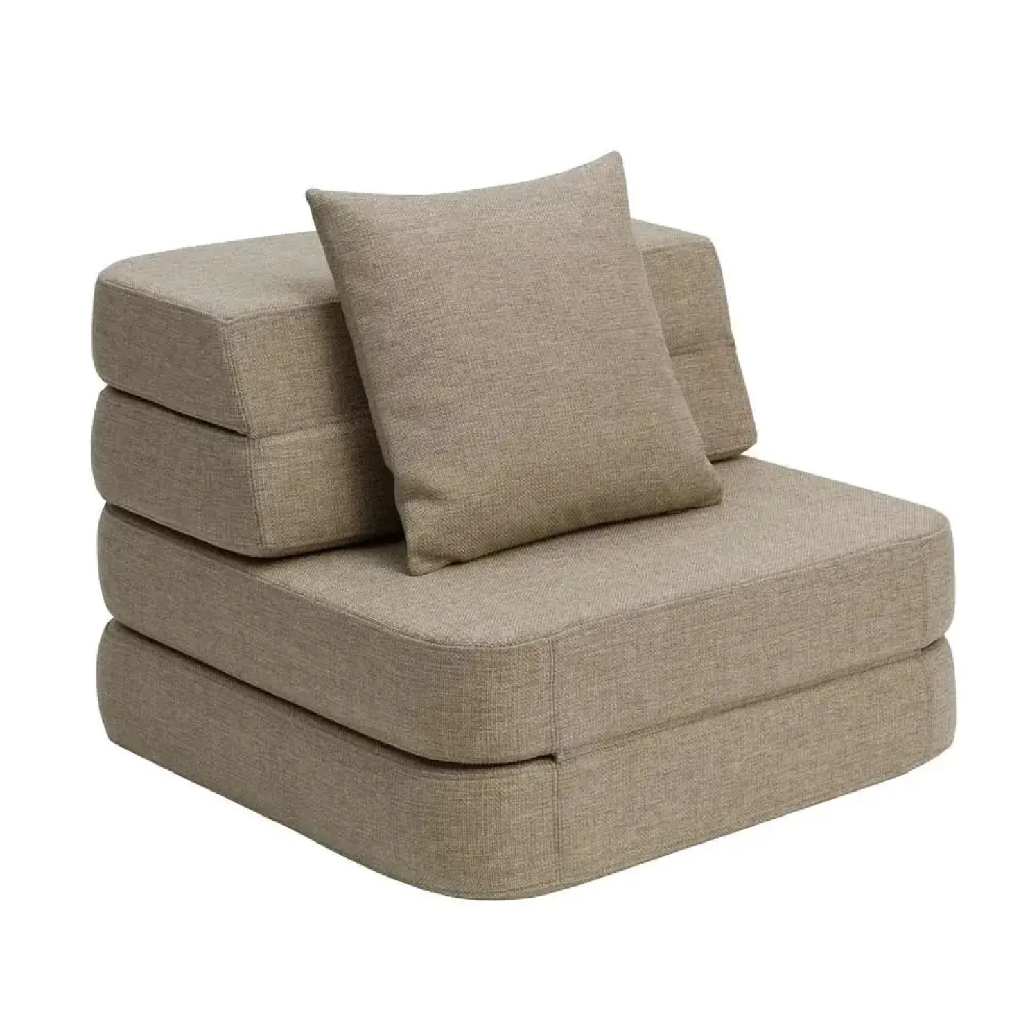 by KlipKlap - Sofa - KK 3 Fold Sofa Single Soft - Sandfarvet