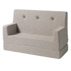 By KlipKlap børnesofa - KK Kids Sofa - Beige med Sandfarvet knap
