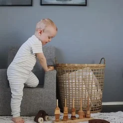 By KlipKlap børnestol - KK Kids chair XL - Multi grå med grå knap