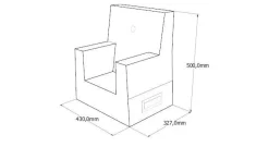 By KlipKlap børnestol - KK Kids chair - Multigrå med grå knap