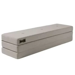 By KlipKlap madras - KK 3 fold - Beige med sandfarvet knapper