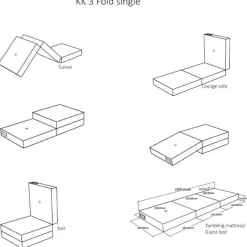 By KlipKlap madras - KK 3 fold single - Brun med sandfarvet knap