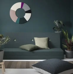 By KlipKlap madras - KK 3 fold XL - Dyb grøn med lysegrønne knapper