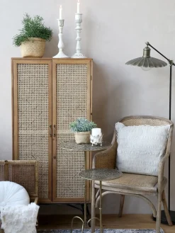 Chic Antique - Gammel fransk stol med flet - Natur
