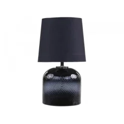 Chic Antique - Lampe i smoked glas med slibninger - Ø25,5