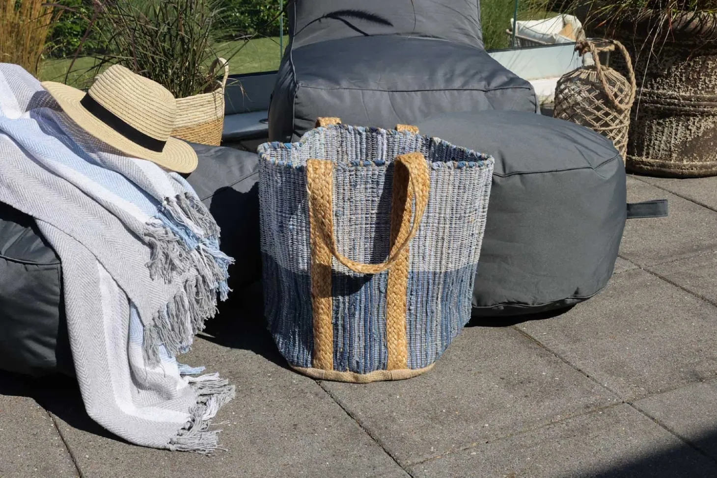 Chic Antique - Loungepuf udendørs - Kul/Antracit
