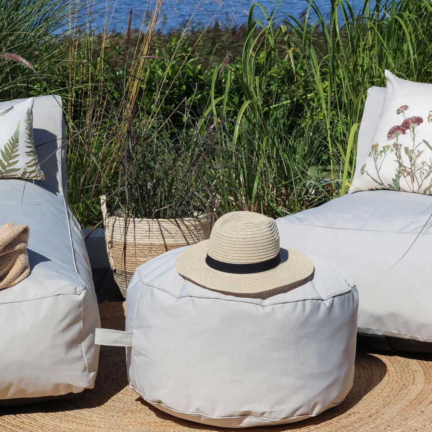 Chic Antique - Loungepuf udendørs - Beige