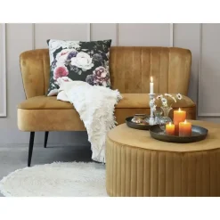 Chic Antique - Puf Velour - Marat - Karamel brun