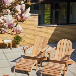 Cinas - Adirondack fodskammel, teak