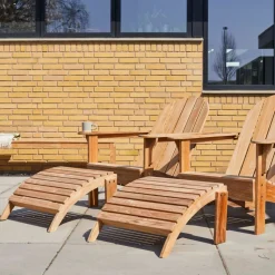 Cinas - Adirondack fodskammel, teak