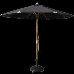 Cinas - Capri Parasol Ø3m Sort polyester dug