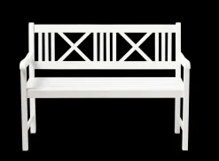Cinas - Havebænk - Rosenborg bænk 120x59cm hvid mahogni