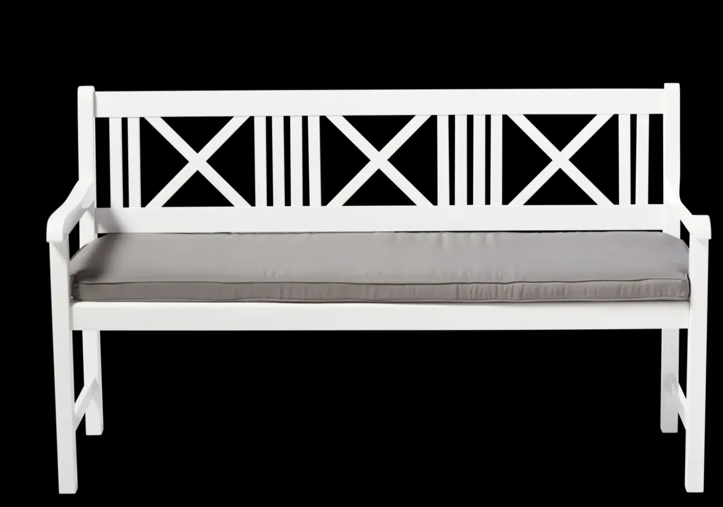 Cinas - Havebænk - Rosenborg bænk 150x59cm hvid mahogni
