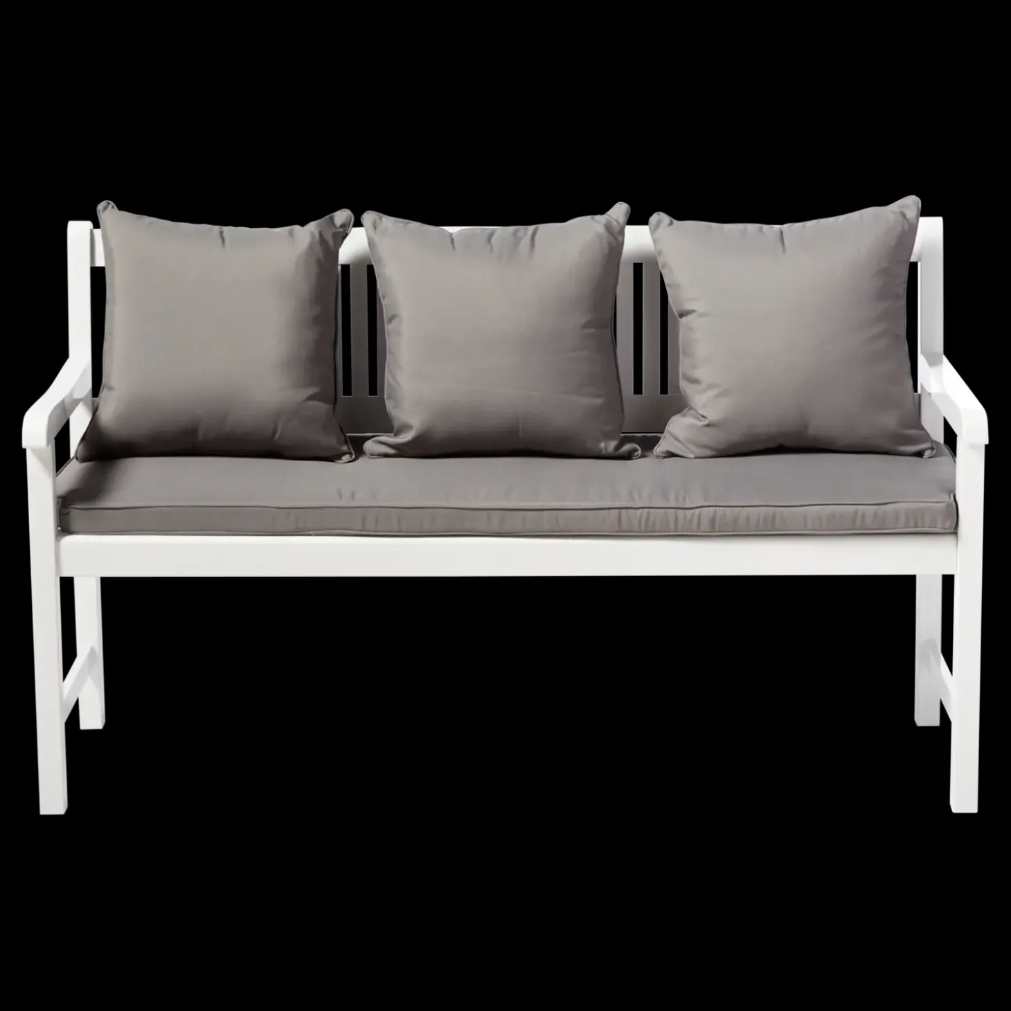 Cinas - Havebænk - Rosenborg bænk 150x59cm hvid mahogni