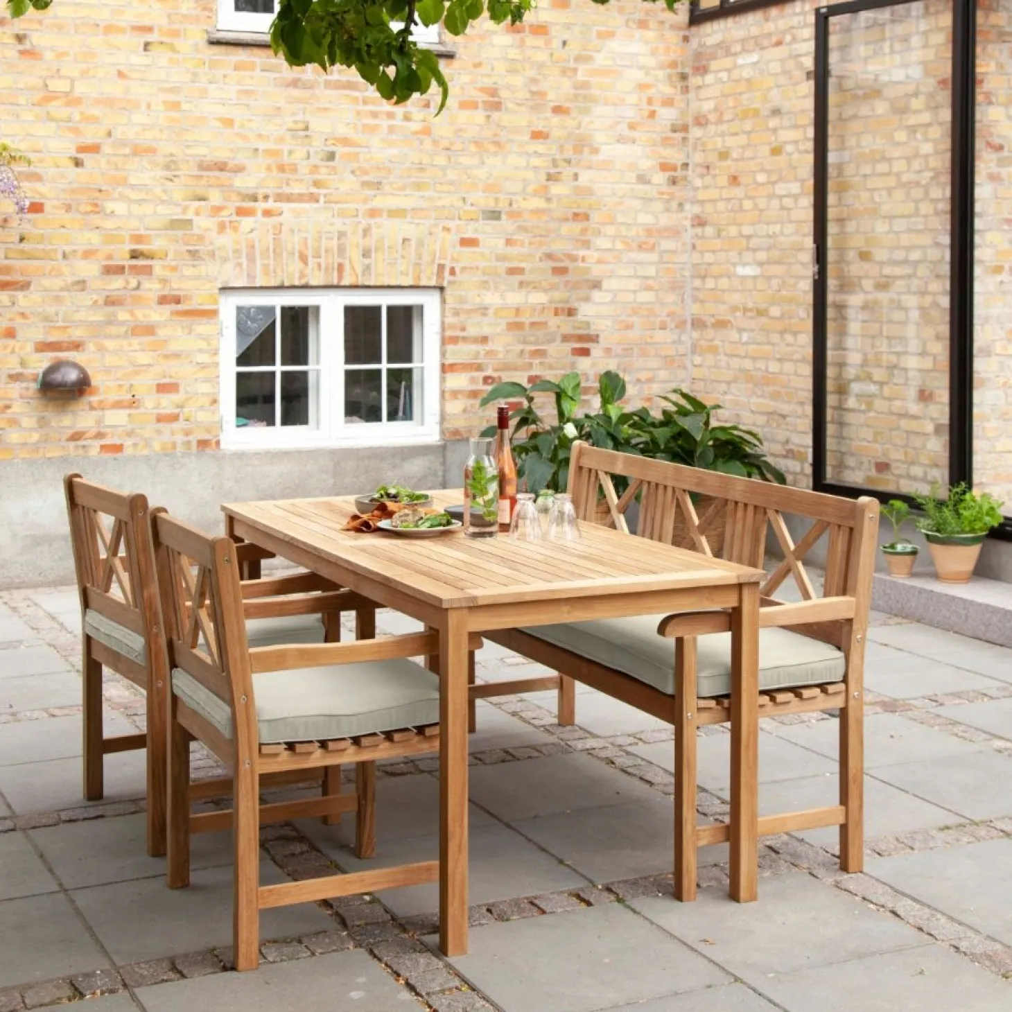 Cinas - Havebænk - Rosenborg bænk 150x59cm teak