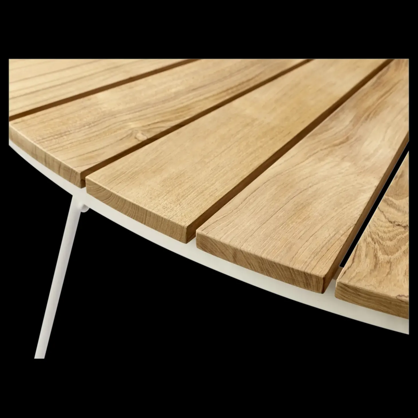 Cinas - Havebord - Ellen bord Ø130cm hvid/teak