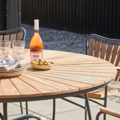 Cinas - Havebord - Ellen bord Ø150cm antracit/teak