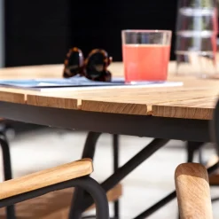 Cinas - Havebord - Ellen bord Ø150cm antracit/teak