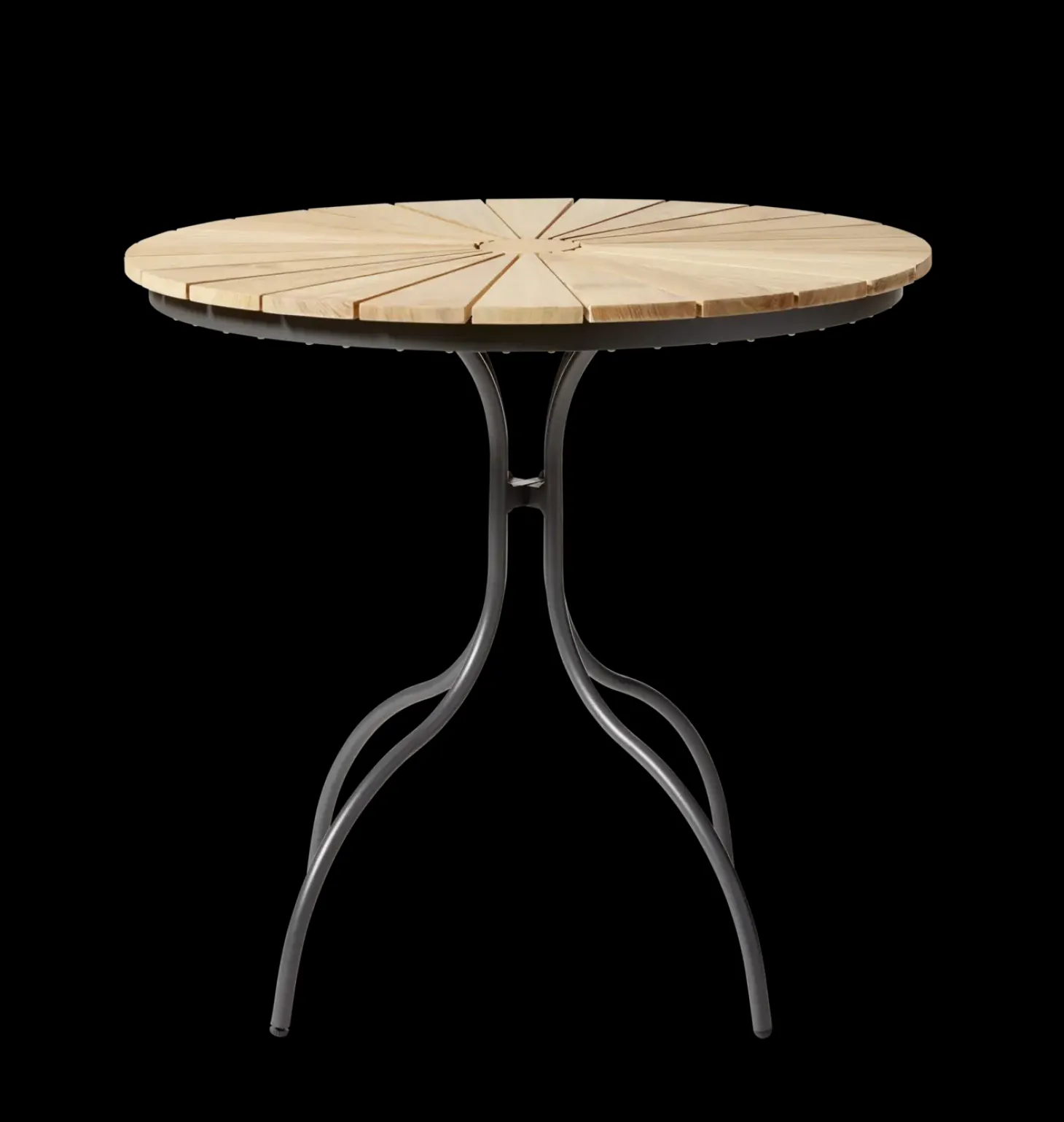 Cinas - Havebord - Ellen cafebord Ø80cm antracit/teak