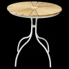 Cinas - Havebord - Ellen cafebord Ø80cm hvid/teak