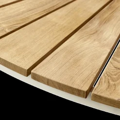 Cinas - Havebord - Ellen cafebord Ø80cm hvid/teak