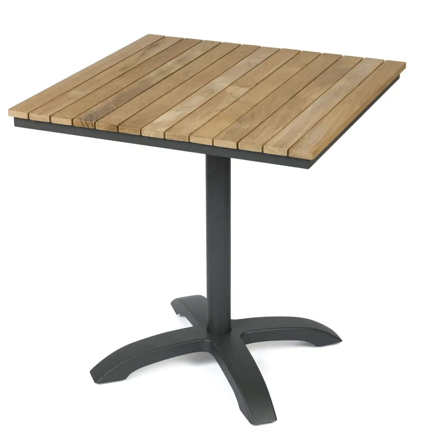 Cinas - Havebord - Mood cafébord 70x70cm antracit/teak