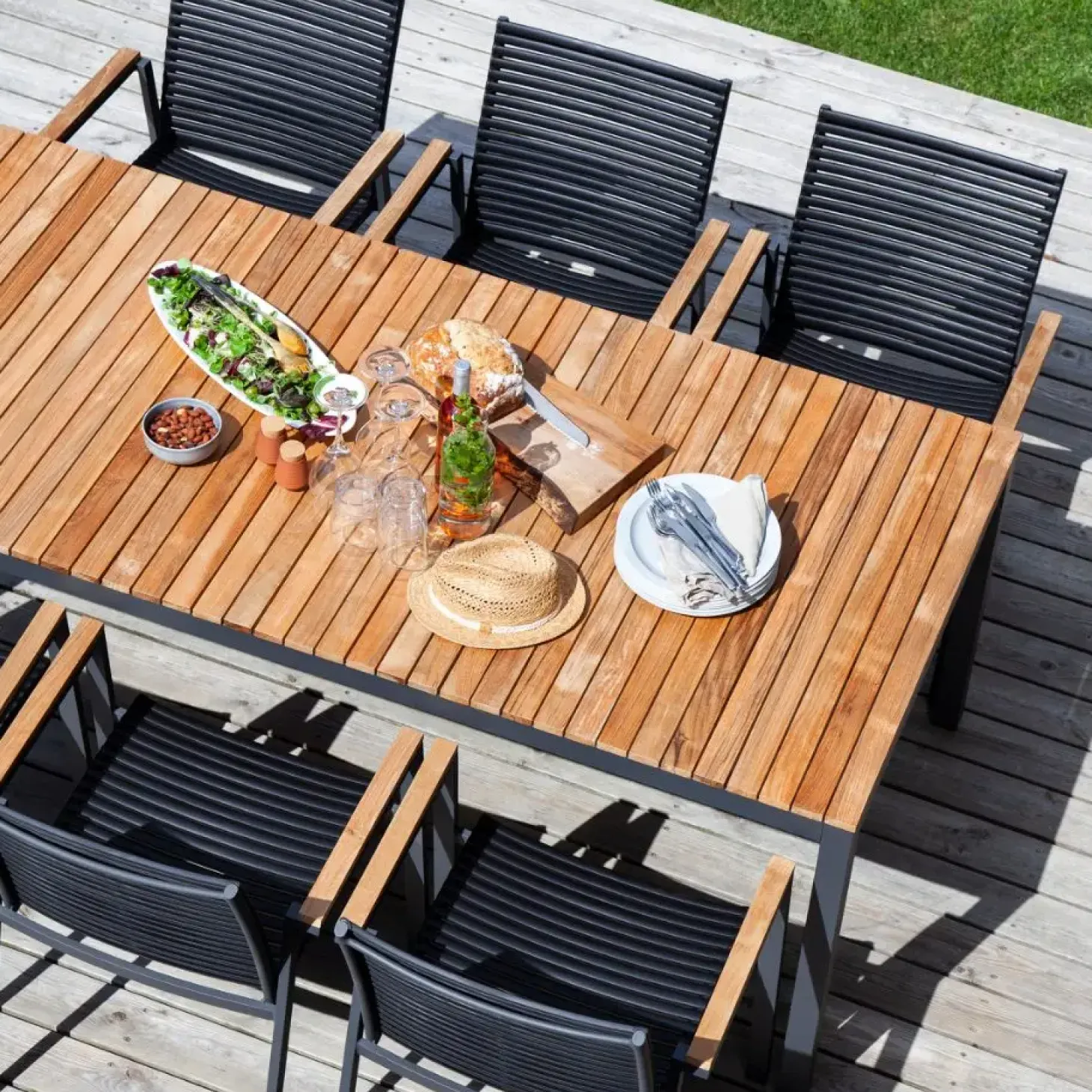 Cinas - Havebord - Mood Extreme bord 208x100cm antracit/teak