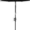 Cinas - Nero balkon parasol Ø1,80m sort stok/sort dug