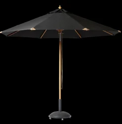 Cinas - Pomino Parasol Ø3,3m Sort olefin dug