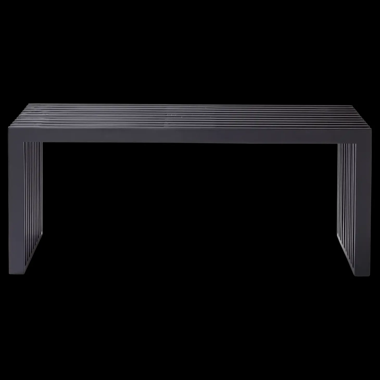 Cinas - Rib bænk 104x35cm mahogni mat sort