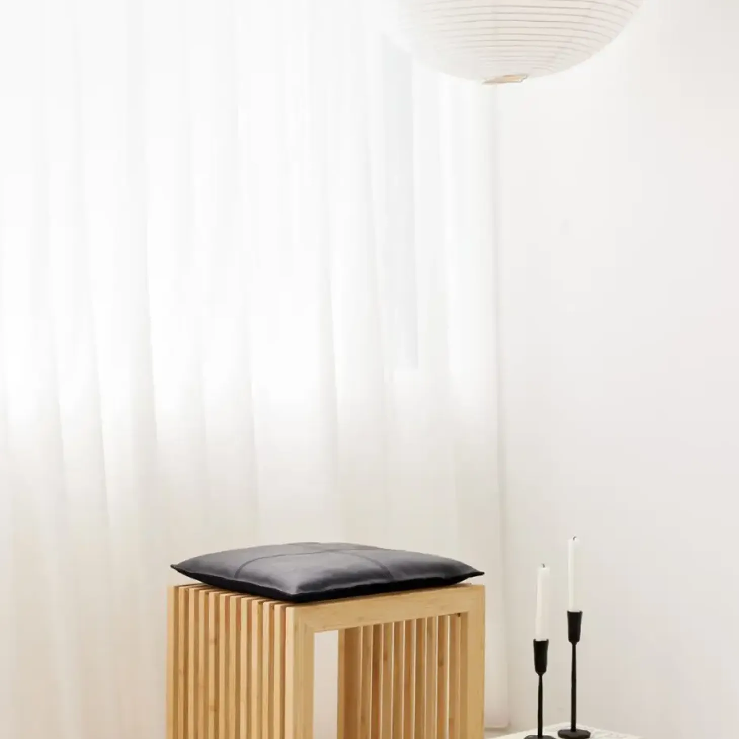 Cinas - Rib skammel 45x35cm bambus