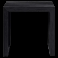 Cinas - Rib skammel 45x35cm mahogni mat sort