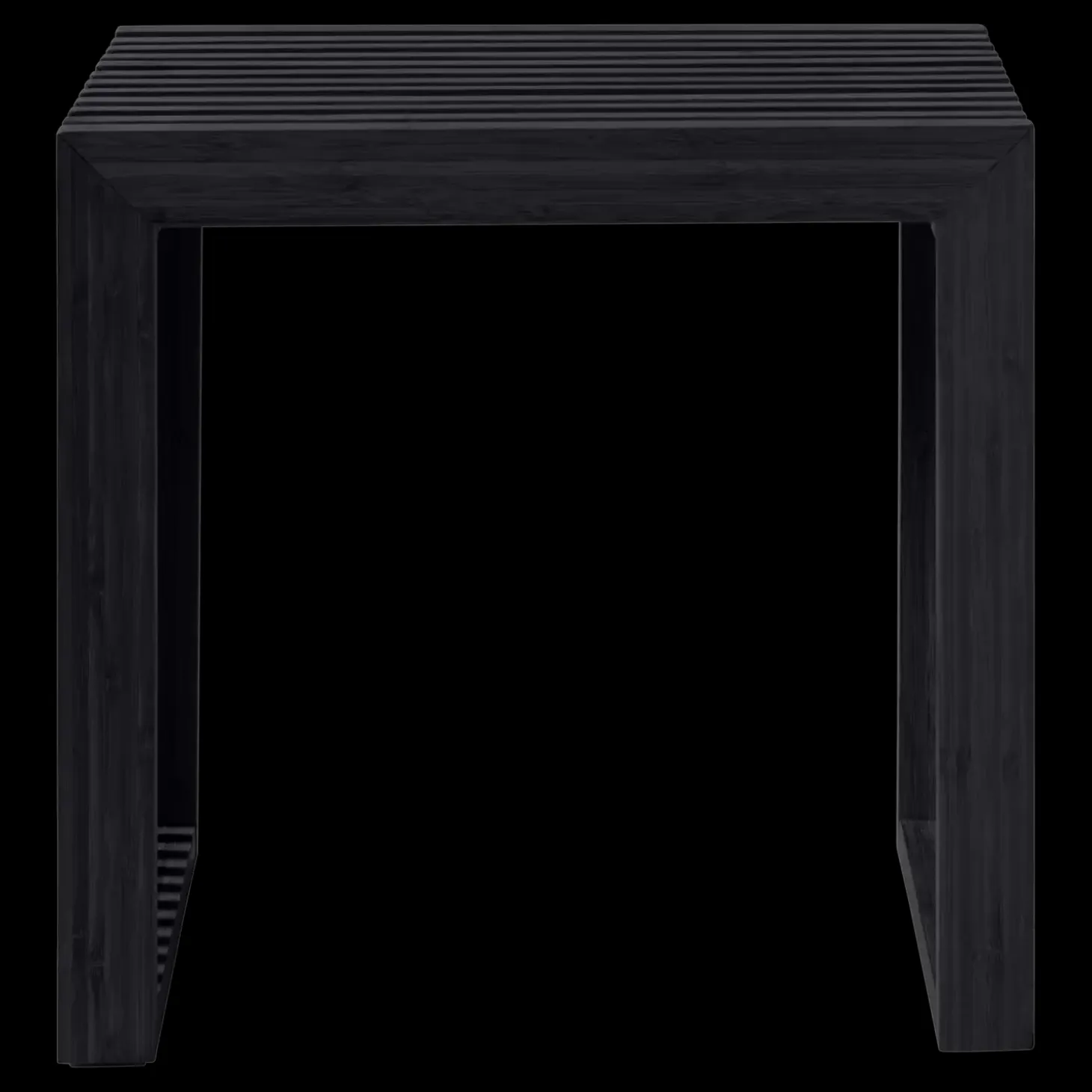 Cinas - Rib skammel 45x35cm mahogni mat sort