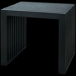 Cinas - Rib skammel 45x35cm mahogni mat sort