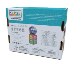 Cleverclixx - Magnetlegetøj - Small Curved Pack Pastel - 34 dele