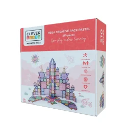 Cleverclixx - Magnetlegetøj - Mega Creative Pack - Pastel 210 dele
