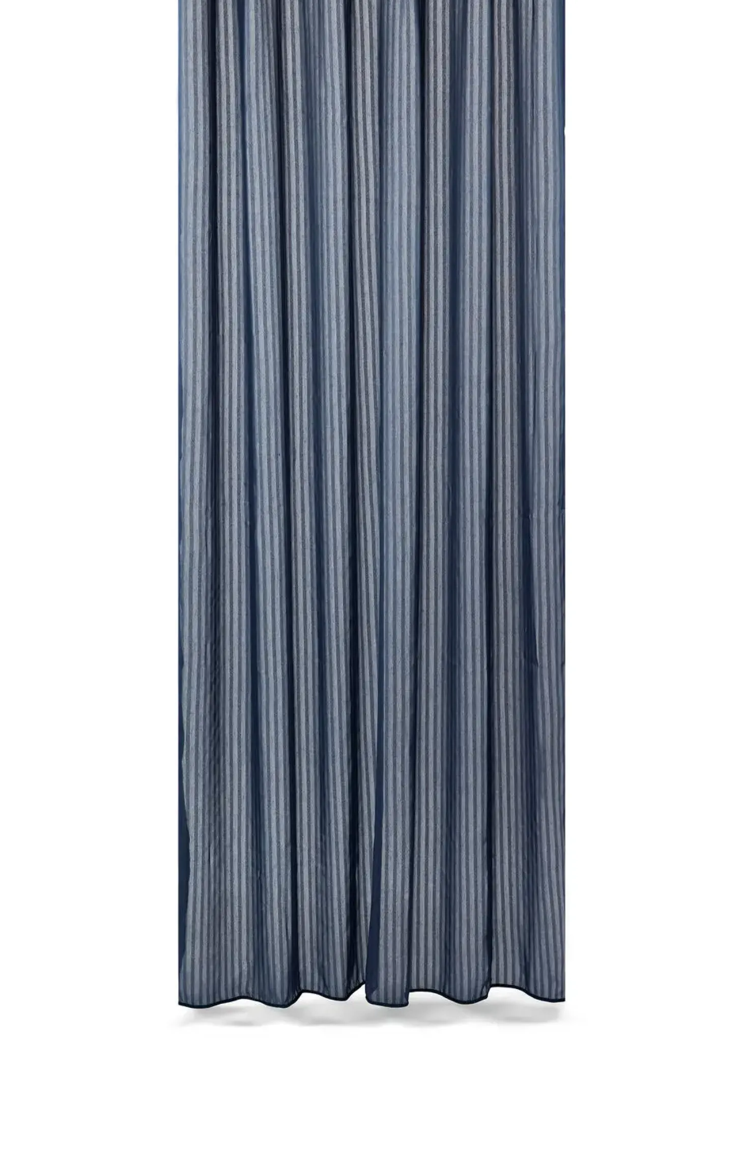 Compliments - Badeforhæng - Lines shower curtain w/tape 220 cm - Mørk blå