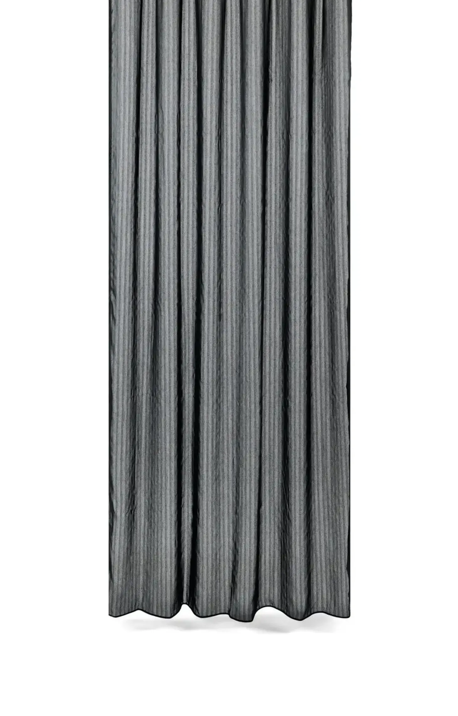 Compliments - Badeforhæng - Lines shower curtain w/tape 200 cm - Sort