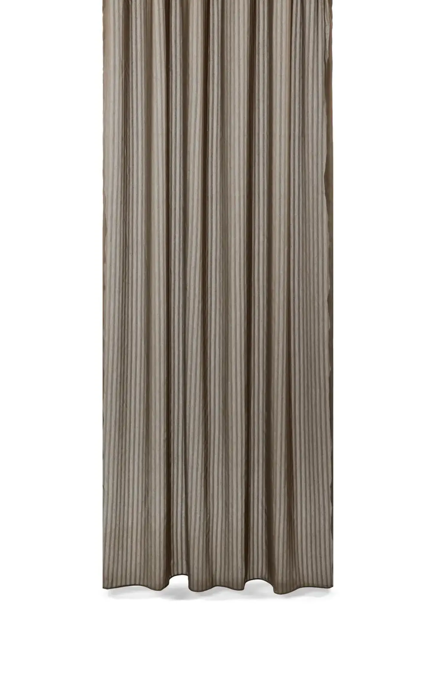 Compliments - Badeforhæng - Lines shower curtain w/tape 200 cm - Brun