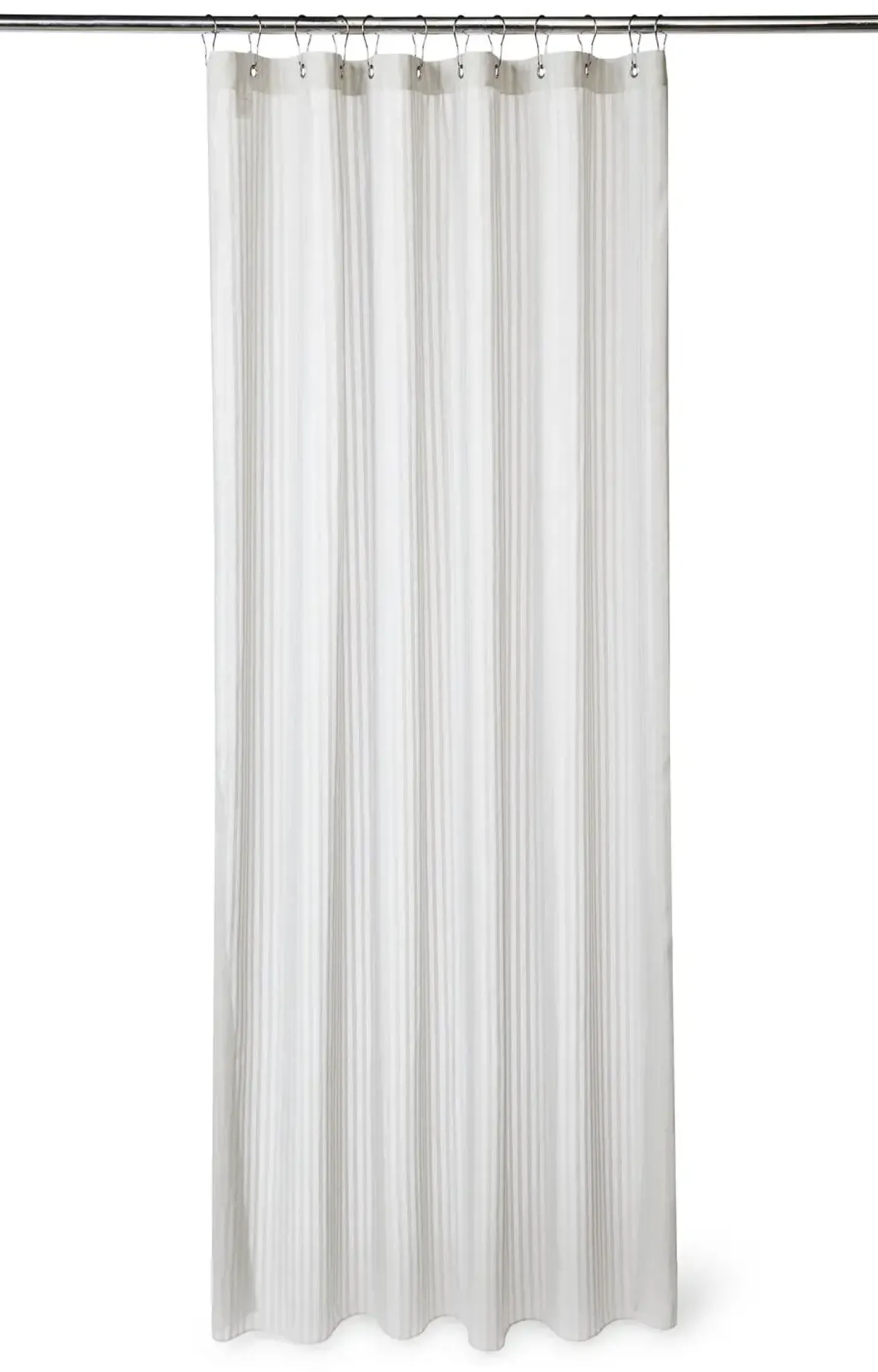 Compliments - Badeforhæng - Lines shower curtain w/eyelets 220 cm - Lys grå