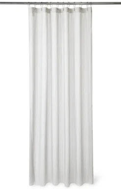 Compliments - Badeforhæng - Lines shower curtain w/eyelets 200 cm - Lys grå