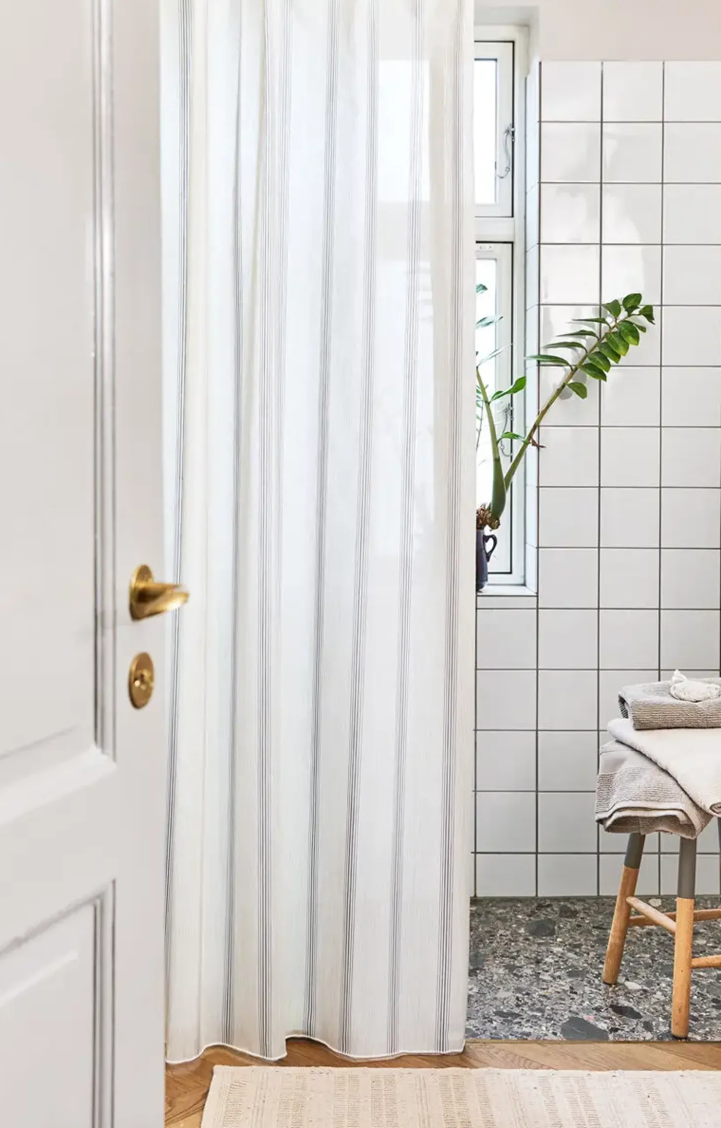 Compliments - Badeforhæng - Lumien shower curtain w/eyelets 220 cm - Sand