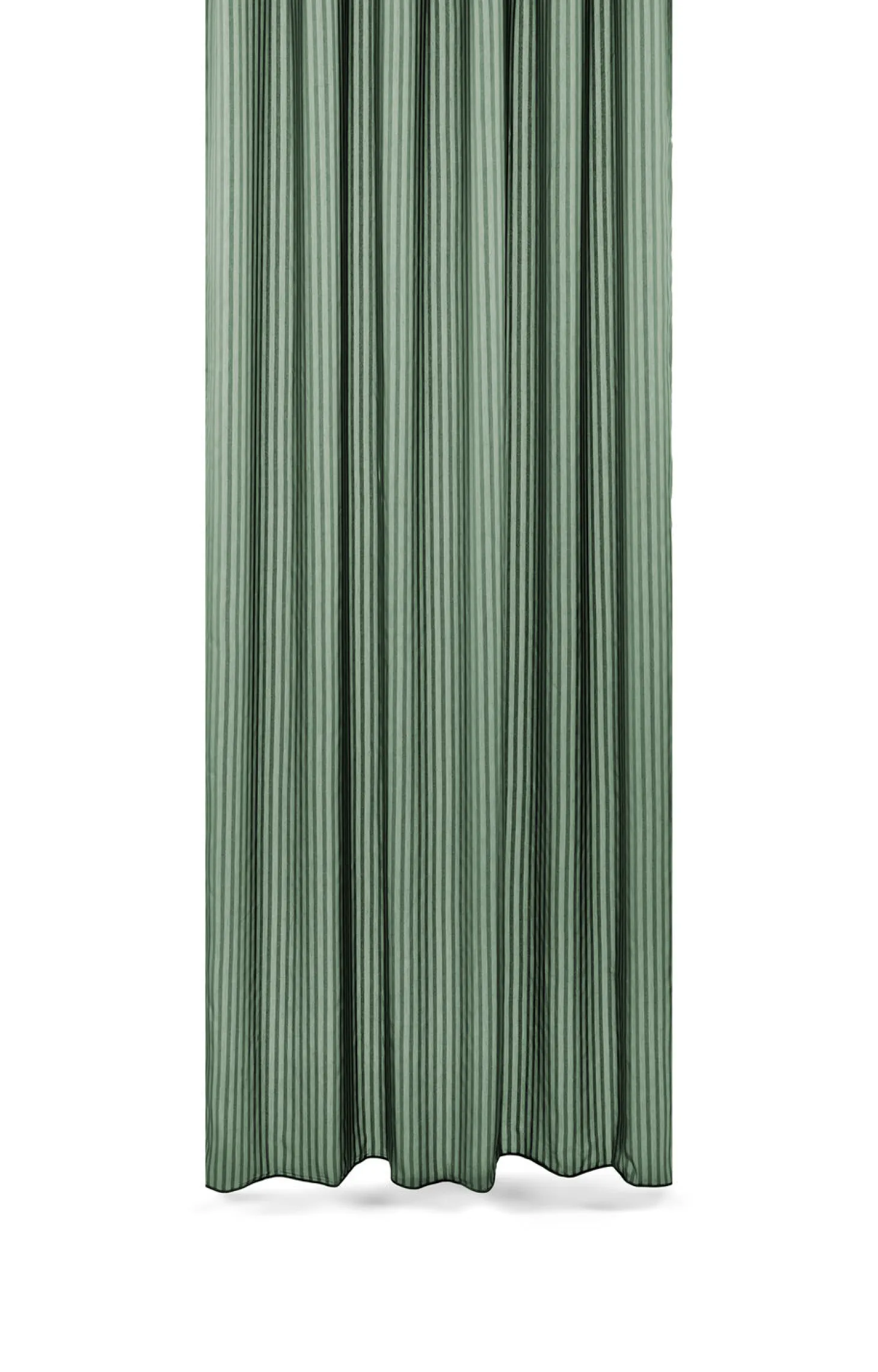 Compliments - Badeforhæng - Lines shower curtain w/tape 220 cm - Skovgrøn