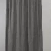 Compliments - Badeforhæng pine, mørkegrå med hvidt mønster, 140x200 cm.