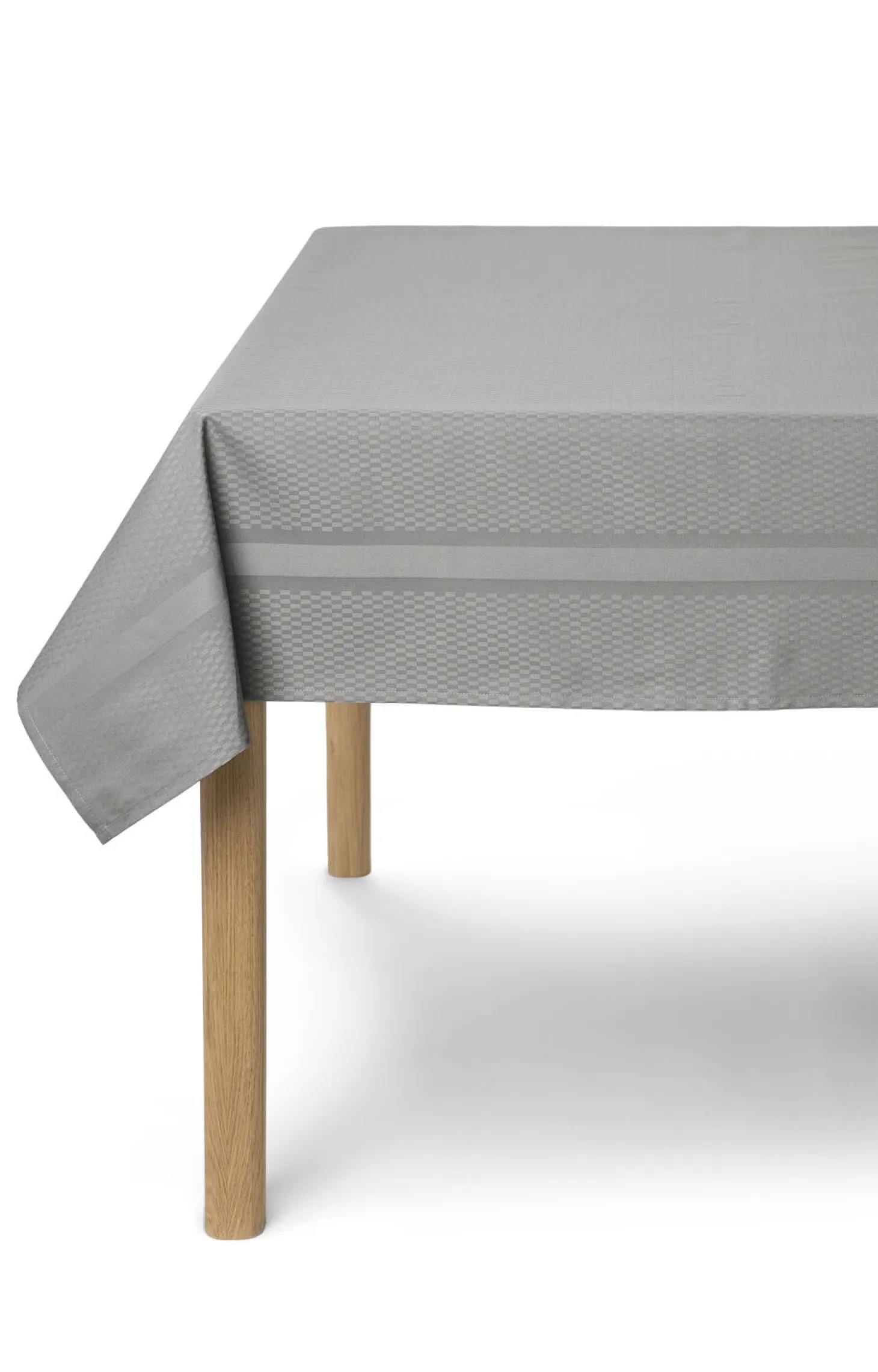 Compliments - Dug - Tile Damask Table Cloth 150x 350 cm - Sølv grå