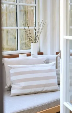 Compliments - Pudebetræk Outdoor Stripe 40x60 cm - Beige