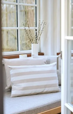 Compliments - Pudebetræk Outdoor Stripe 45x45 cm - Beige