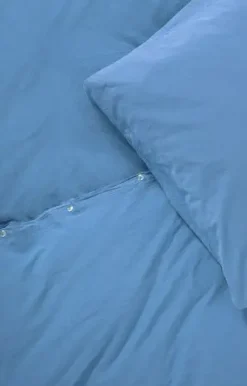 Compliments - Sengetøj - Stone Bed Linen 140x220/60x63 cm - Ocean blue