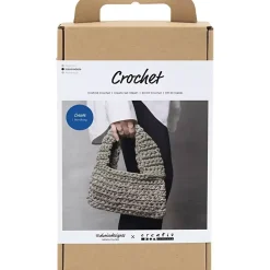 Creativ Company - DIY Kit Hækle, olivengrøn, Chunky taske, 1 pk.